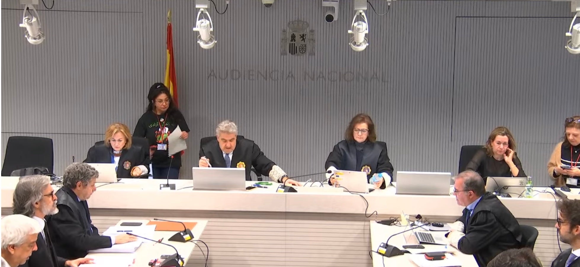 El tribunal del judici al Pujol aquest matí/QS