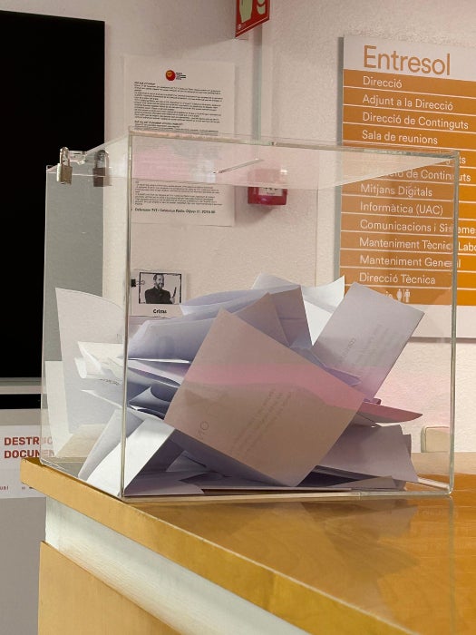 Una imatge de la votació del dia de la consulta - Cedida