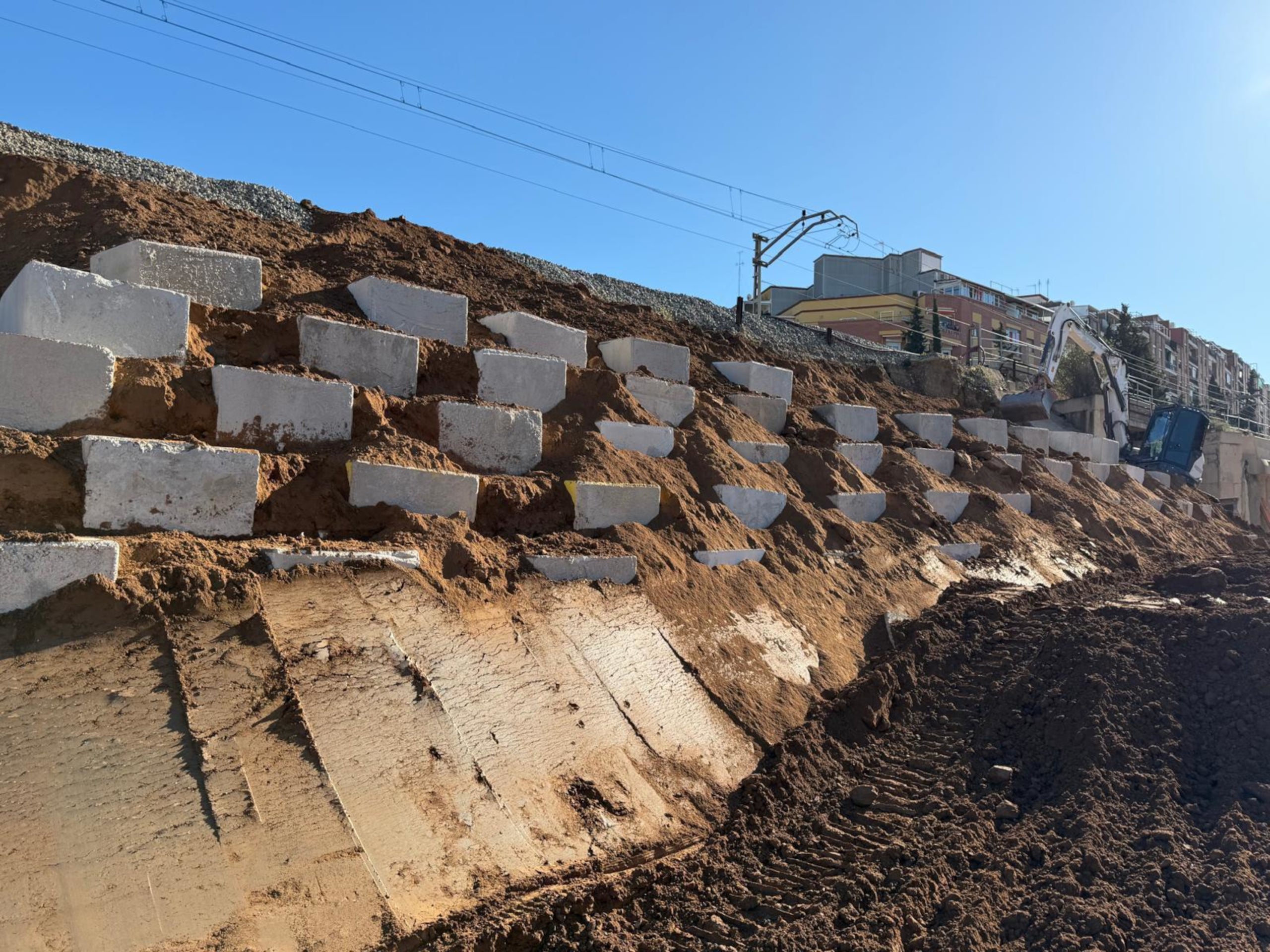 Part del terreny que es va desprendre a Sant Feliu de Llobregat / Ministeri de Transports