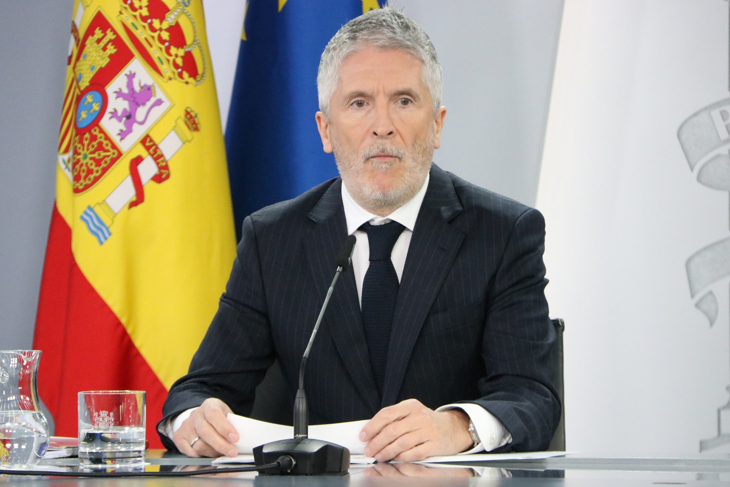 El ministre de l'Interior, Fernando Grande-Marlaska, aquest dimarts a la Moncloa | Miquel Vera (ACN)