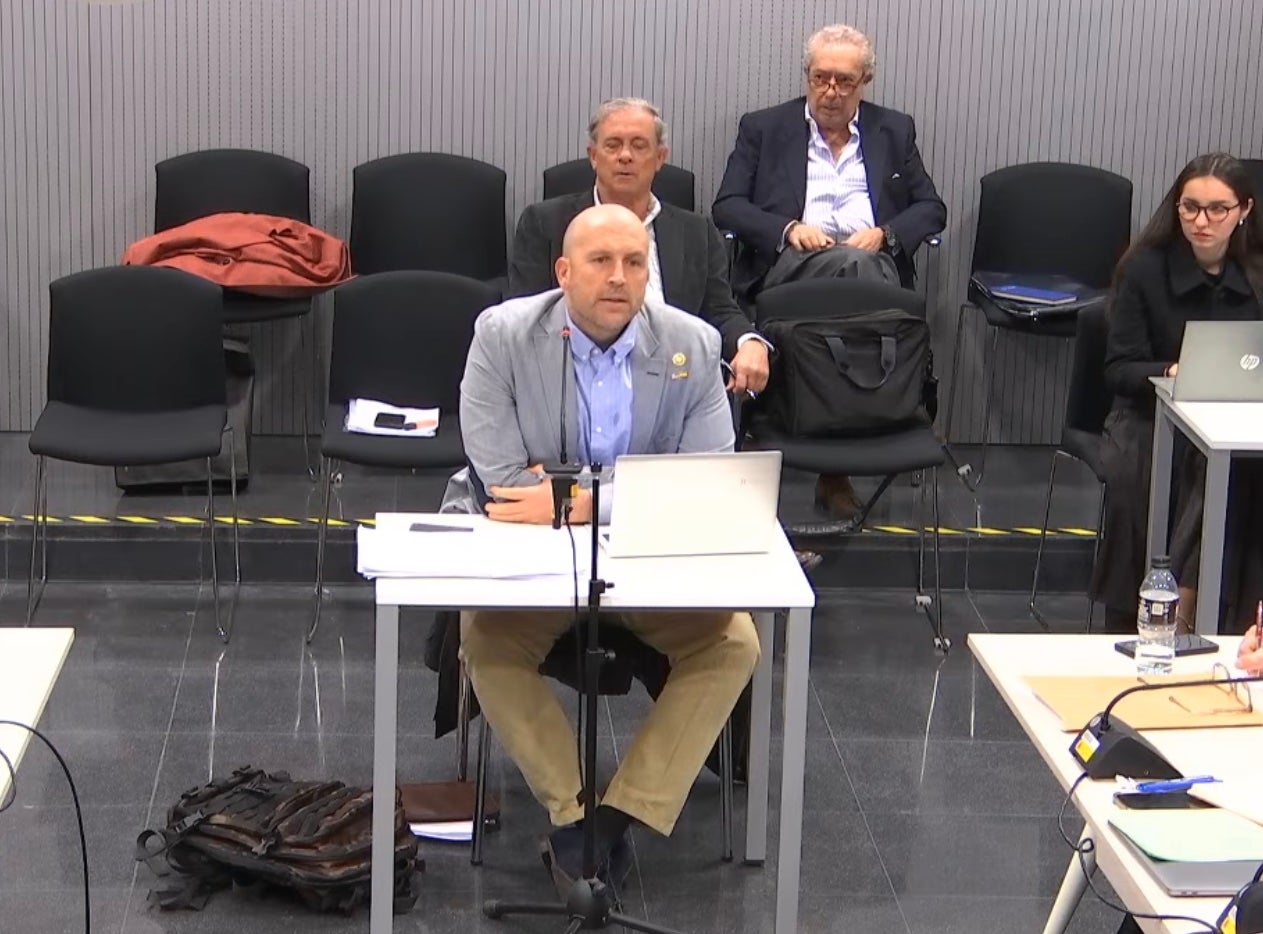 Álvaro Ibáñez, el 89140, en el moment d'iniciar la seva declaració