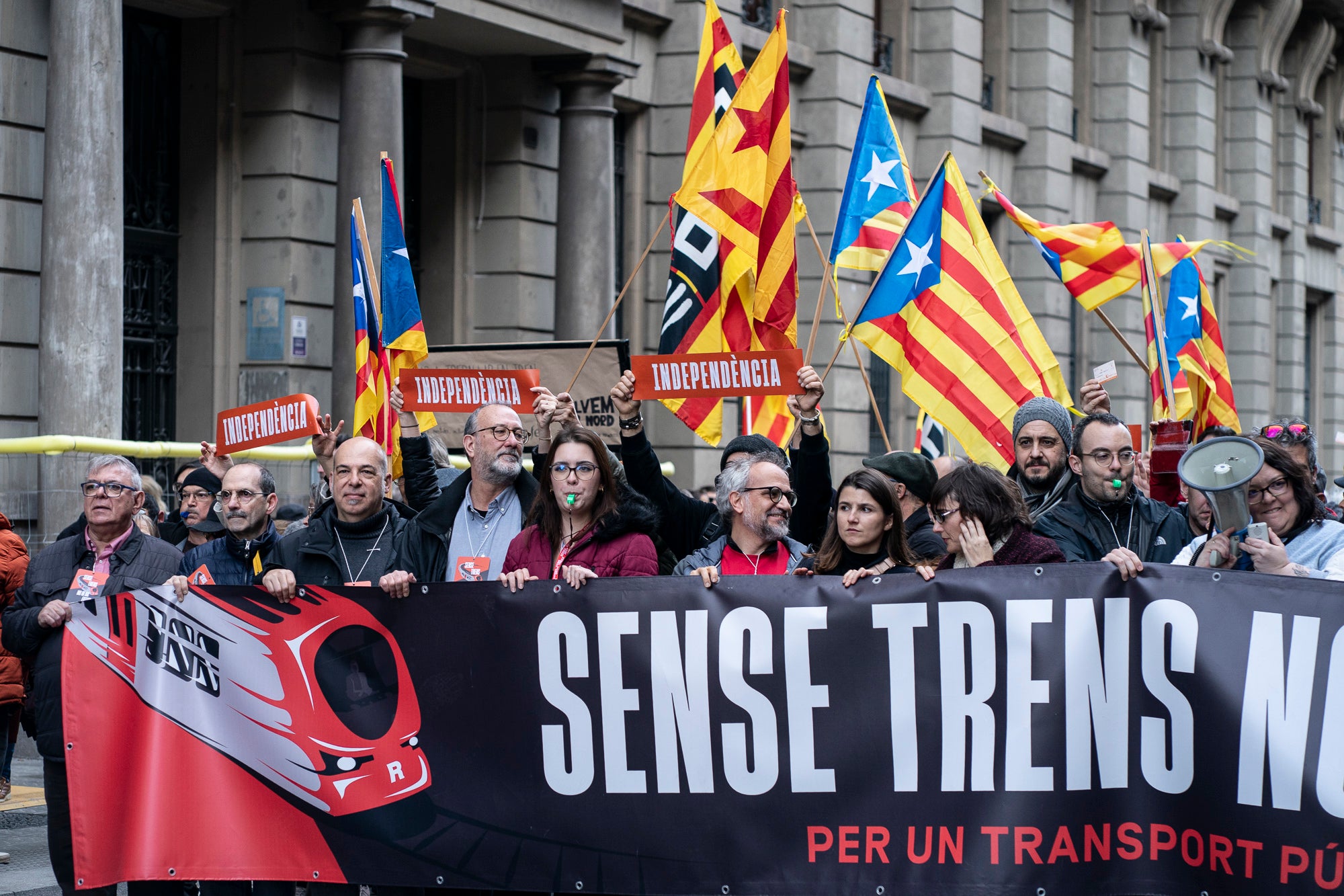 Manifestació per un transport públic de qualitat. Barcelona 07.02.2026 | Mireia Comas