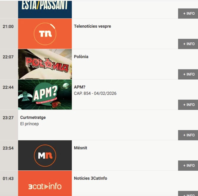 El Polònia passa a la nit del dimecres excepcionalment - TV3