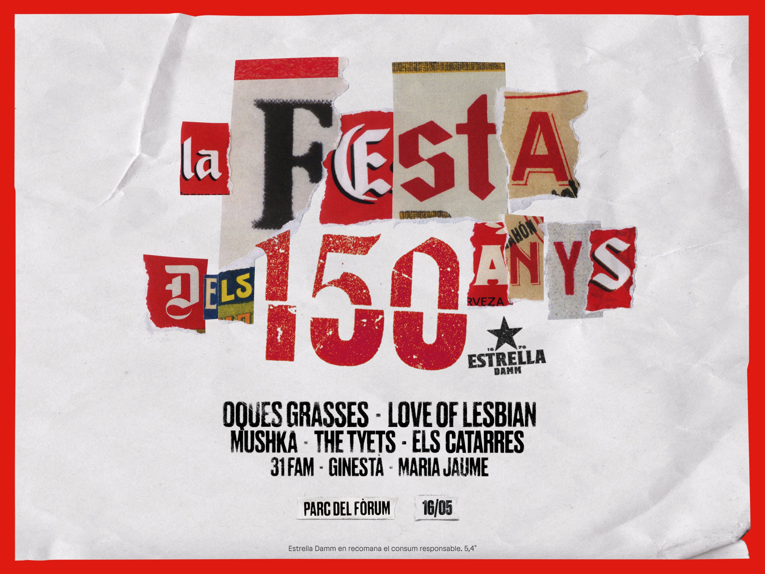 El cartell de la Festa dels 150 anys d'Estrella Damm / Estrella Damm
