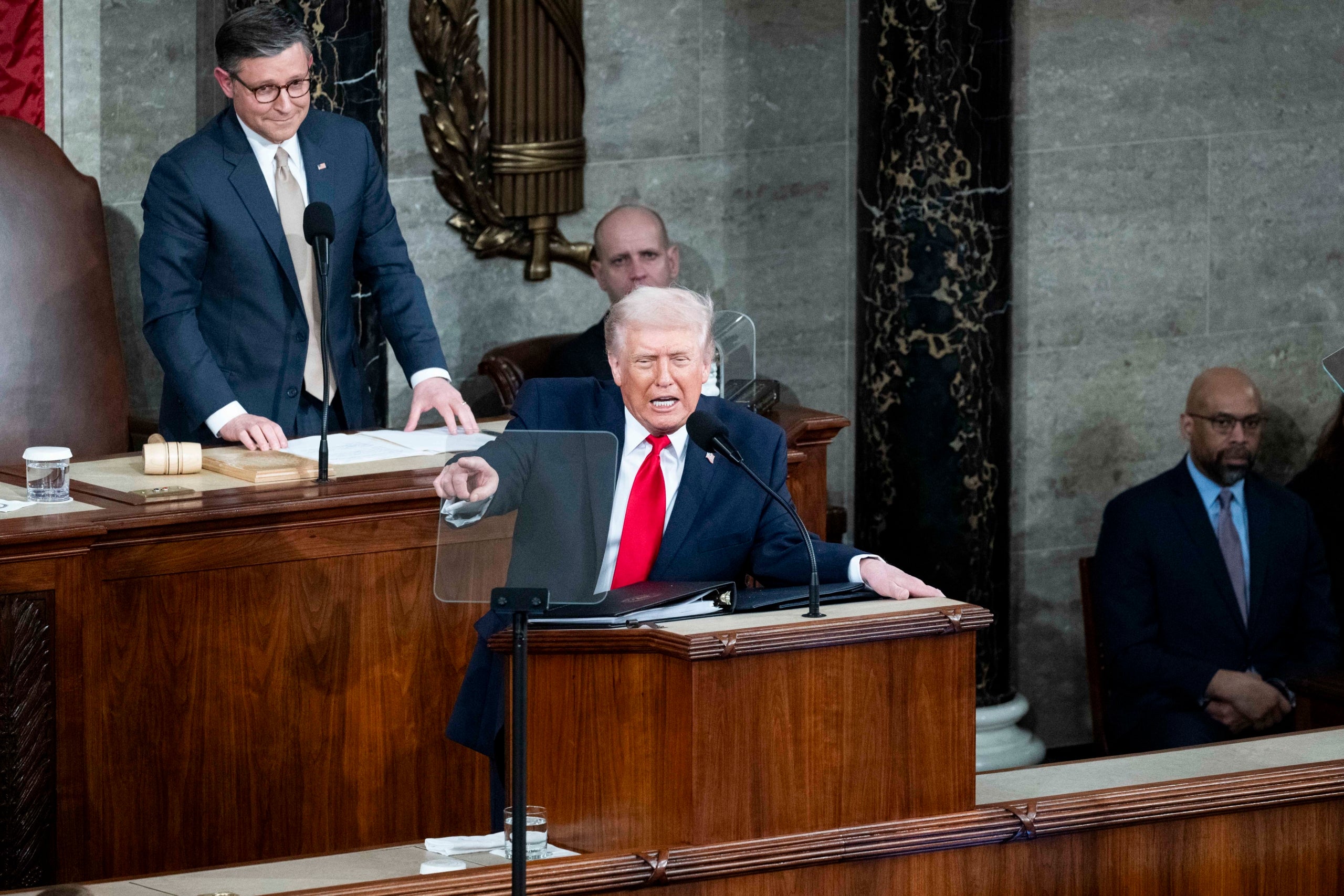 El president dels Estats Units, Donald Trump, durant el discurs de l'estat de la unió / Europa Press