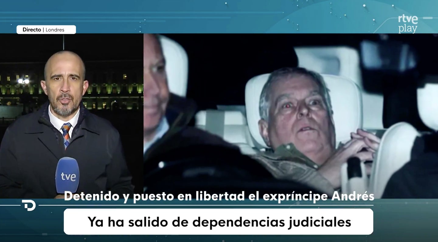 Primera foto de Andreu de Inglaterra desde que lo han dejado en libertad - TVE