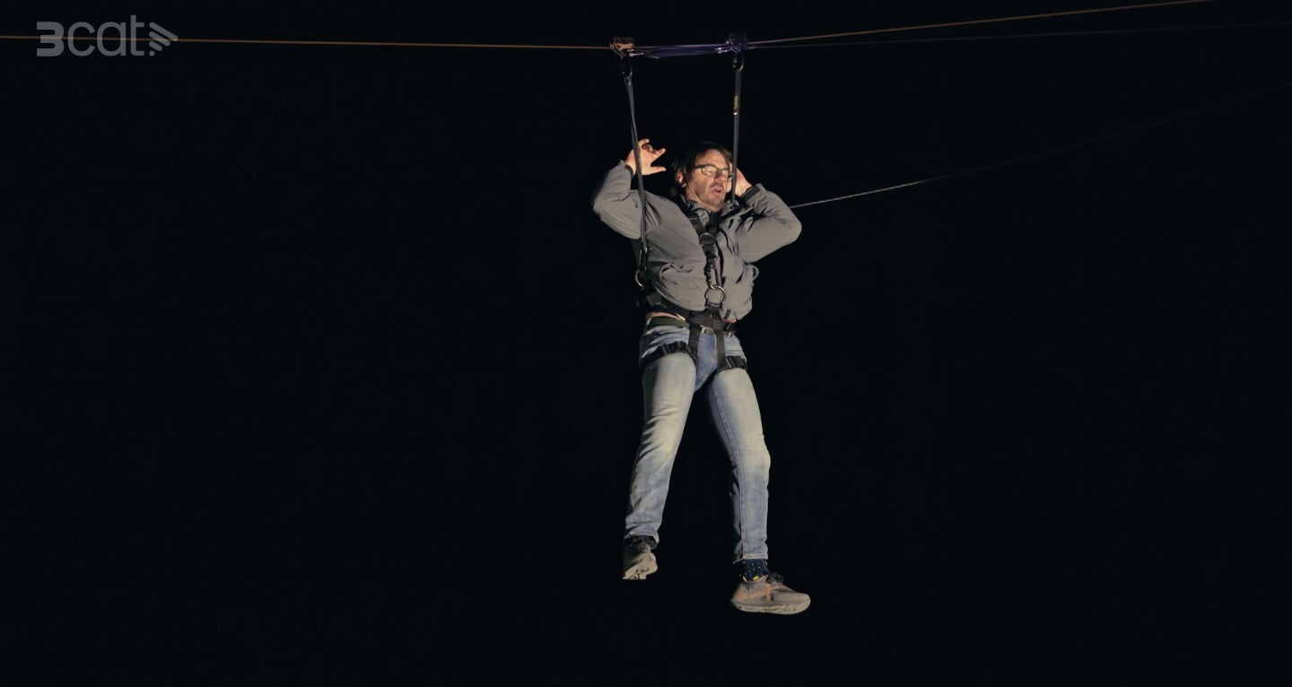 Quim Masferrer, penjat a la tirolina - TV3