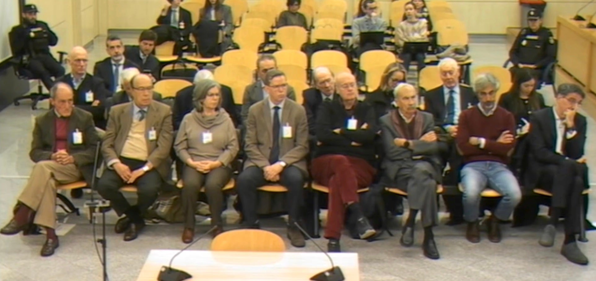 Imatge dels acusats en el cas Mercasa, en la primera sessió del judici/QS