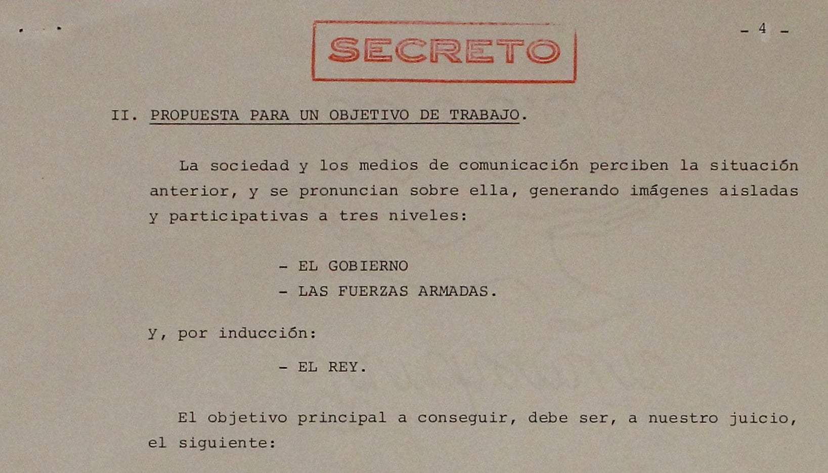 El document que explica com aprofitar el 23-F per entronitzar la figura de Joan Carles de Borbó