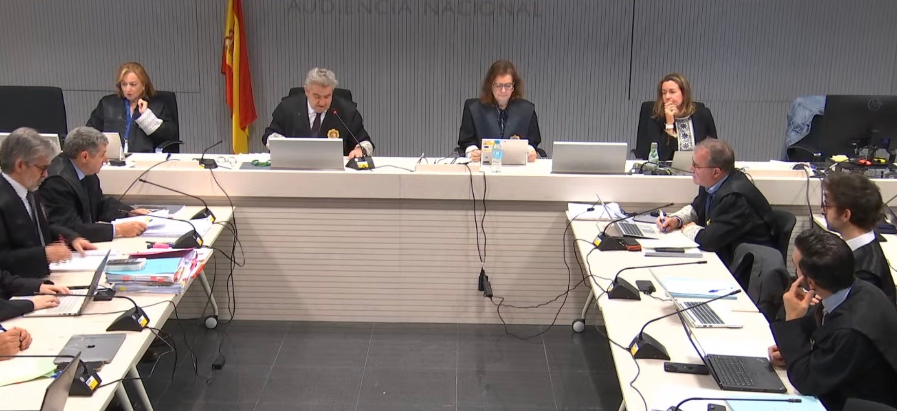 El tribunal del judici contra els Pujol Ferrusola en la jornada d'avui/QS