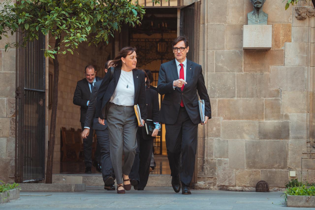 El president de la Generalitat, Salvador Illa, ha encapçalat la reunió setmanal del Consell Executiu / Arnau Carbonell