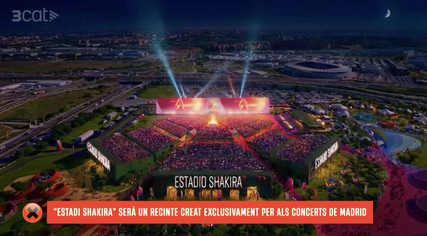 Així serà l'estadi per als concerts de Shakira - TV3