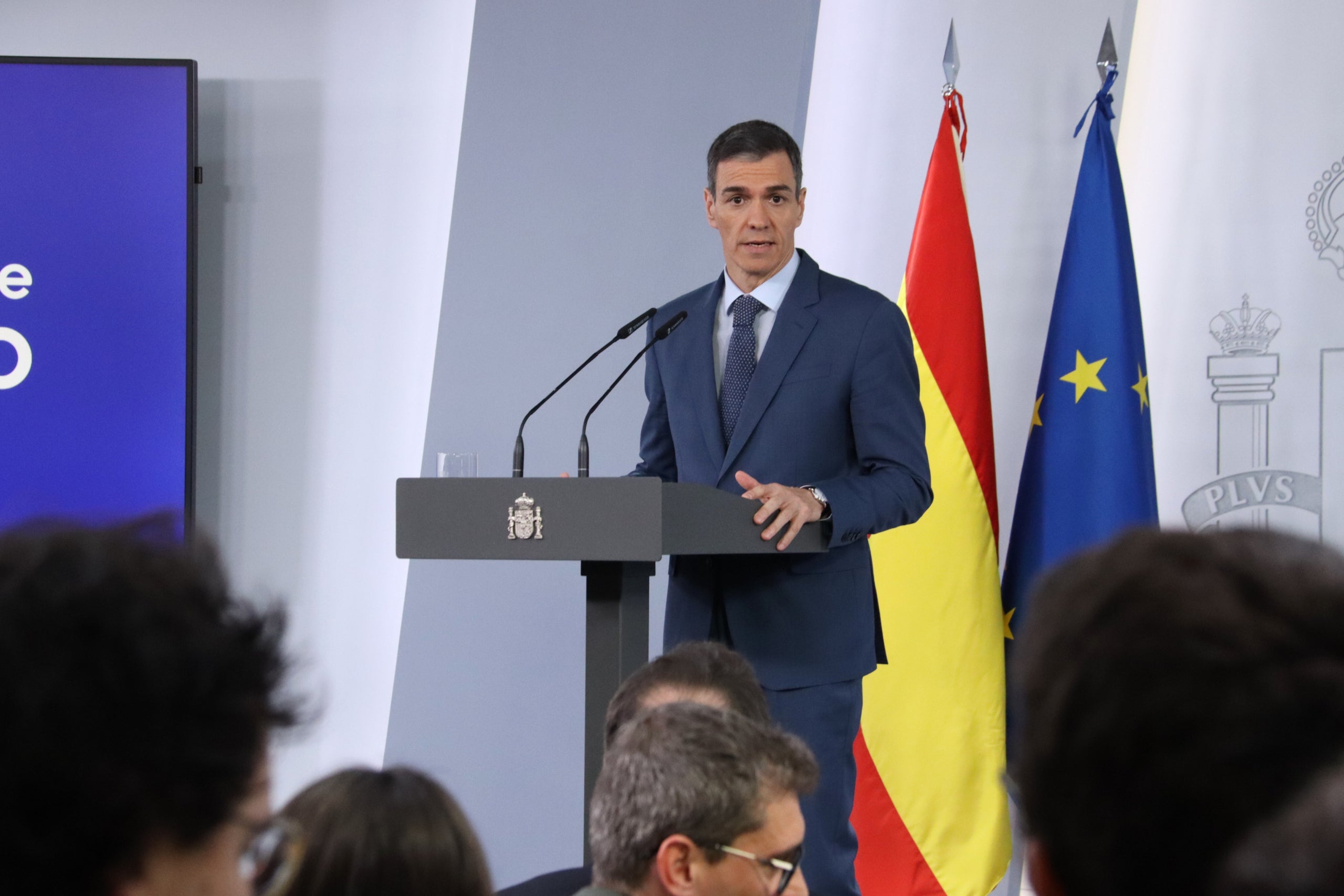 Pedro Sánchez durant una compareixença divendres passat / ACN-Marta Pratdesaba