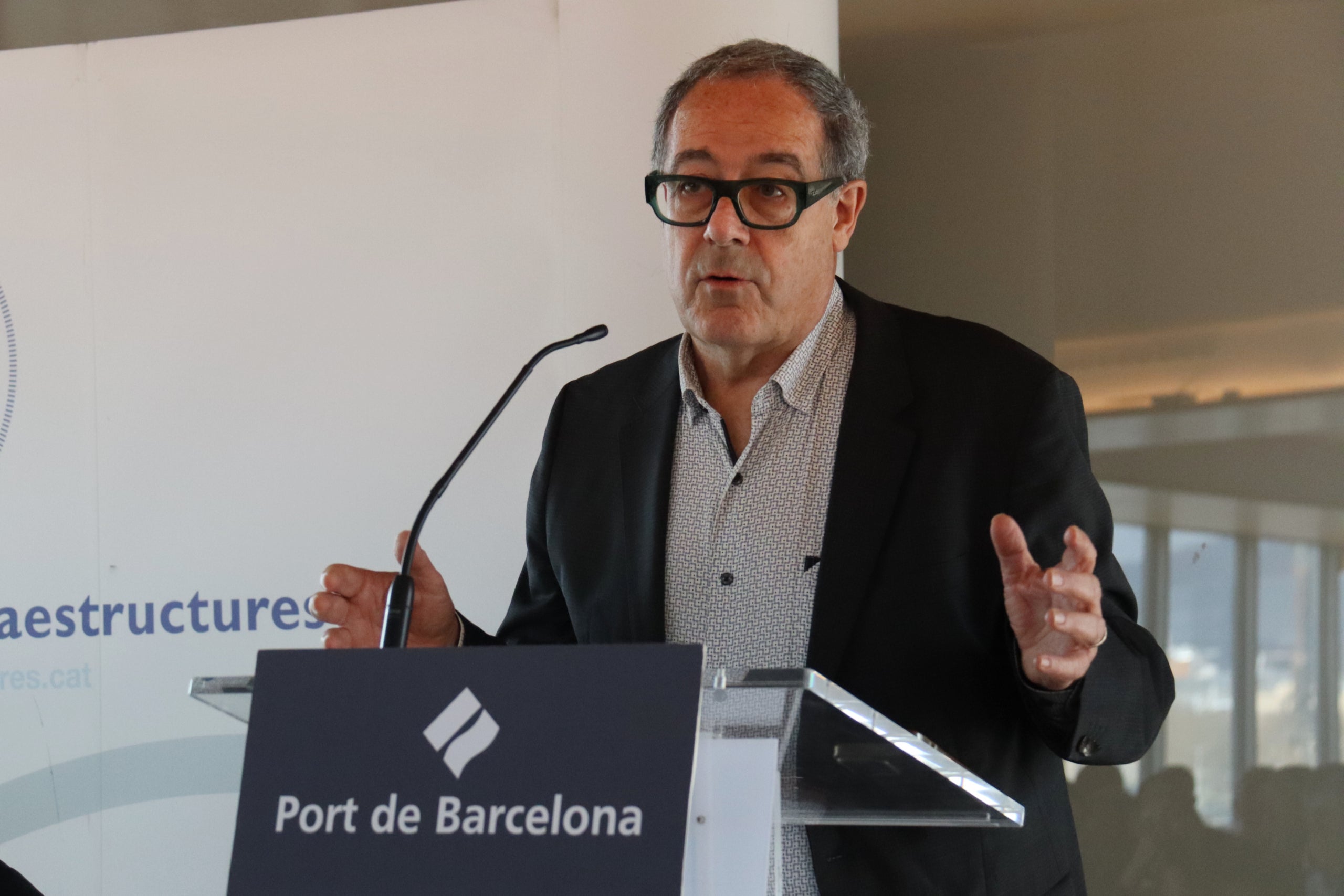 El comissionat per al Traspàs Integral de Rodalies, Pere Macias, al Cercle d'Infraestructures | Aina Martí (ACN)