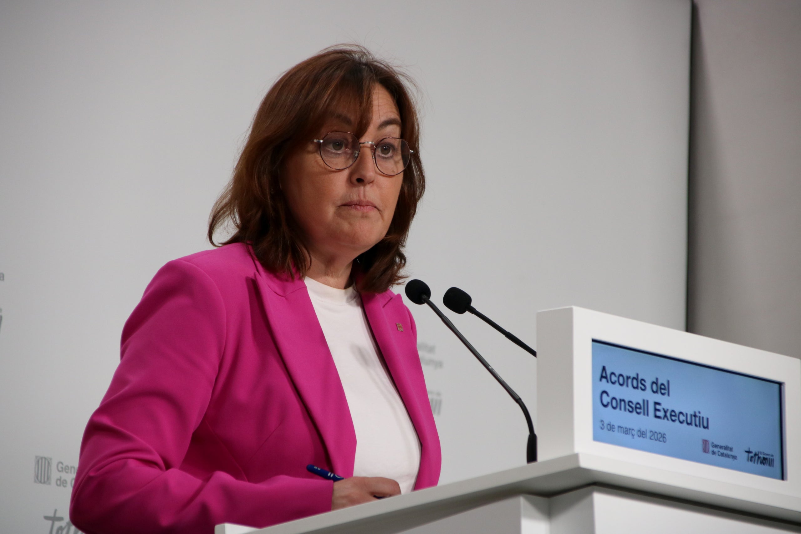 La portaveu del Govern, Sílvia Paneque, en roda de premsa al Palau de la Generalitat / ACN