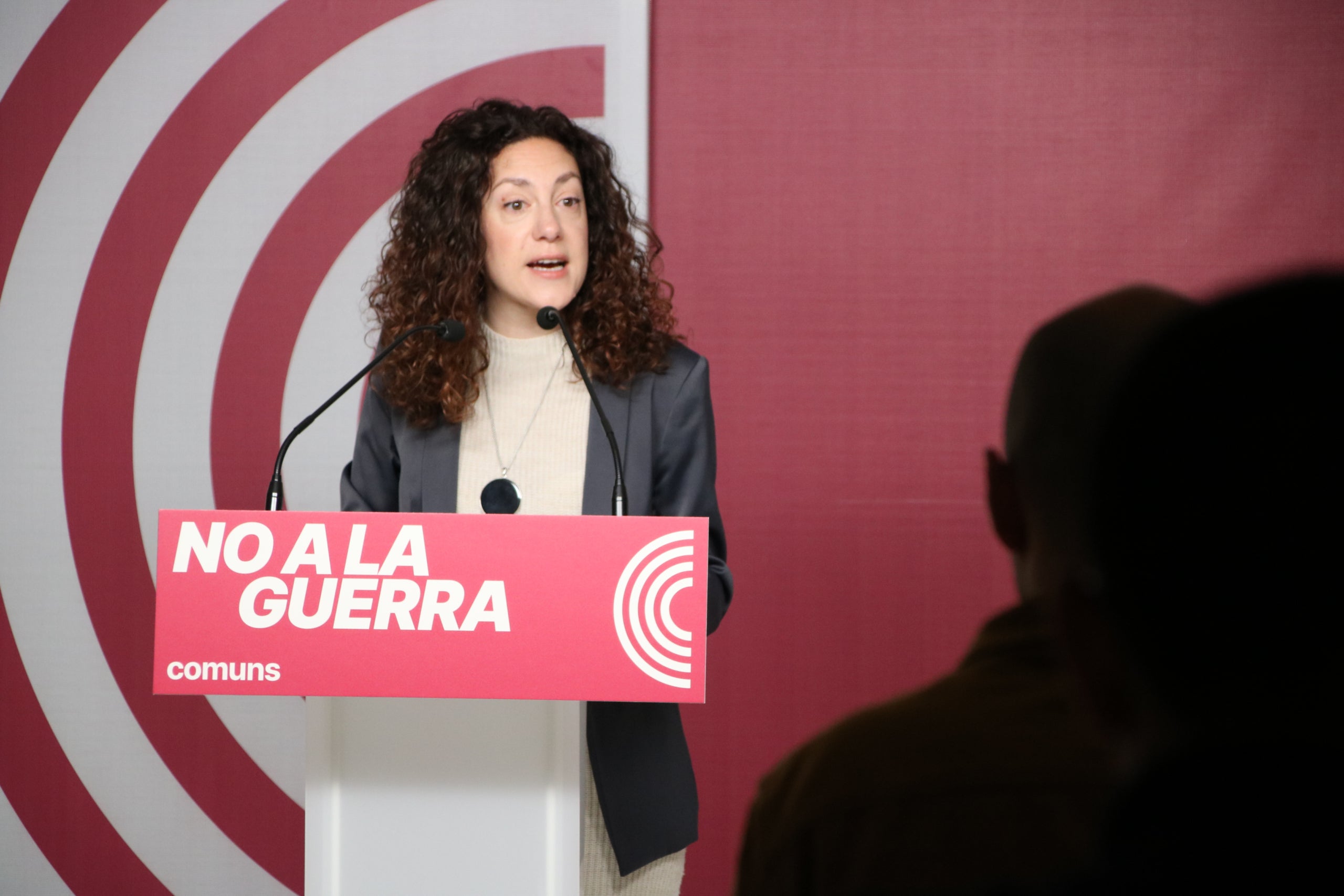 La portaveu dels Comuns, Aina Vidal, en roda de premsa | Sara Soteras (ACN)