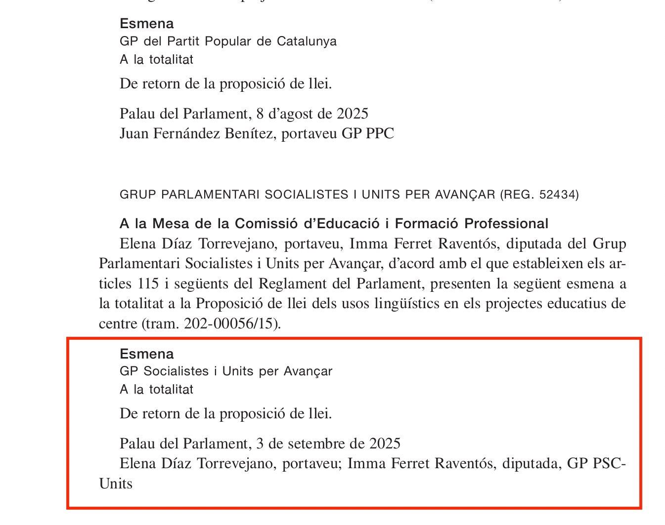 L'esmena de la totalitat dels socialistes contra la proposta de la CUP