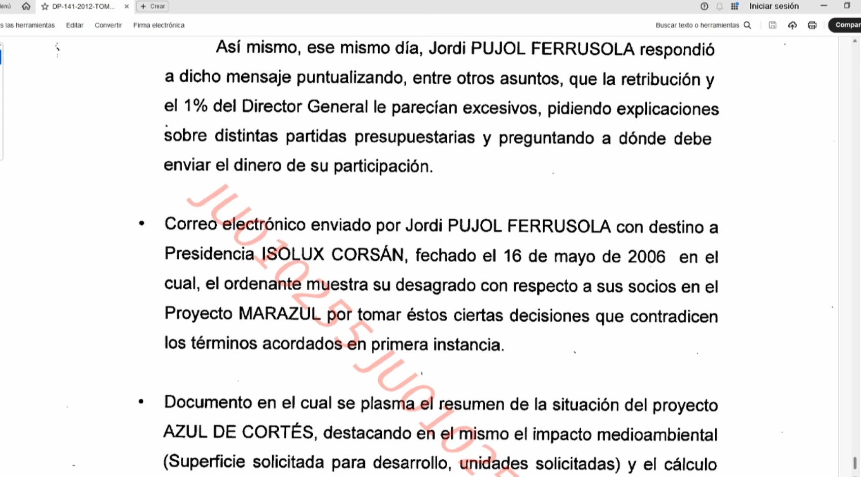 El mail donde hay una de las discusiones de Jordi Pujol Ferrusola con sus socios