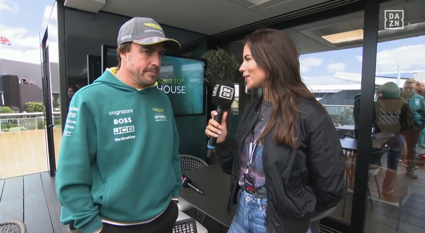 Primeras palabras de Fernando Alonso después de ser padre con Melissa Jiménez - Dazn