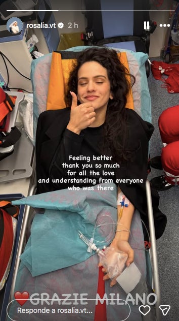 Rosalía comparteix l'última hora del seu estat de salut - Instagram