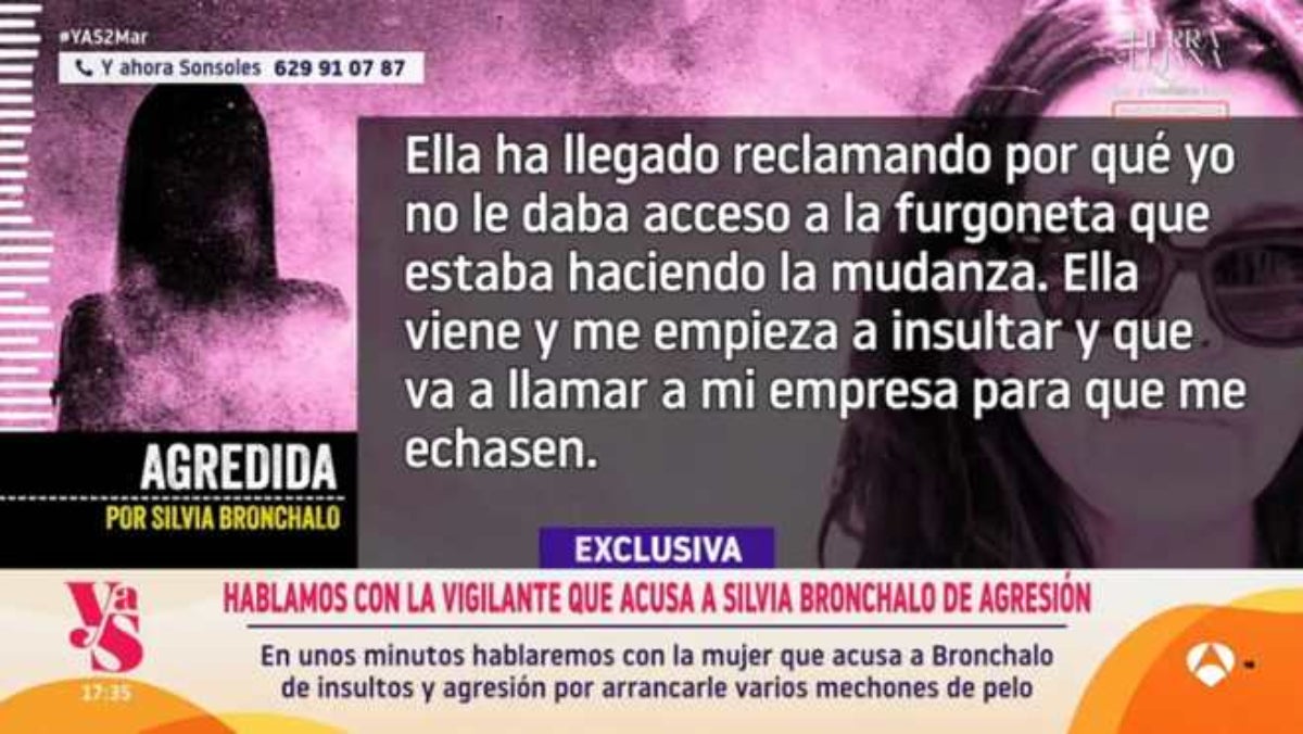 Silvia Bronchalo, acusada d'agredir una treballadora - Antena 3
