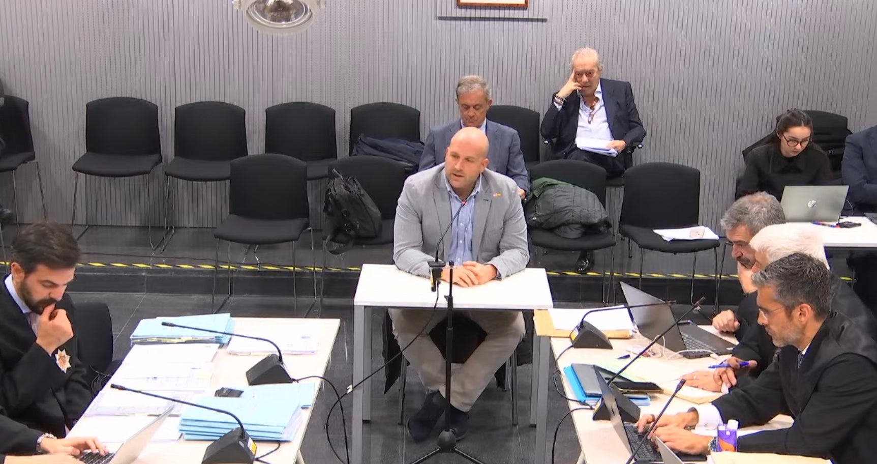 L'inspector Álvaro Ibáñez, en el darrer tram de l'interrogatori/QS