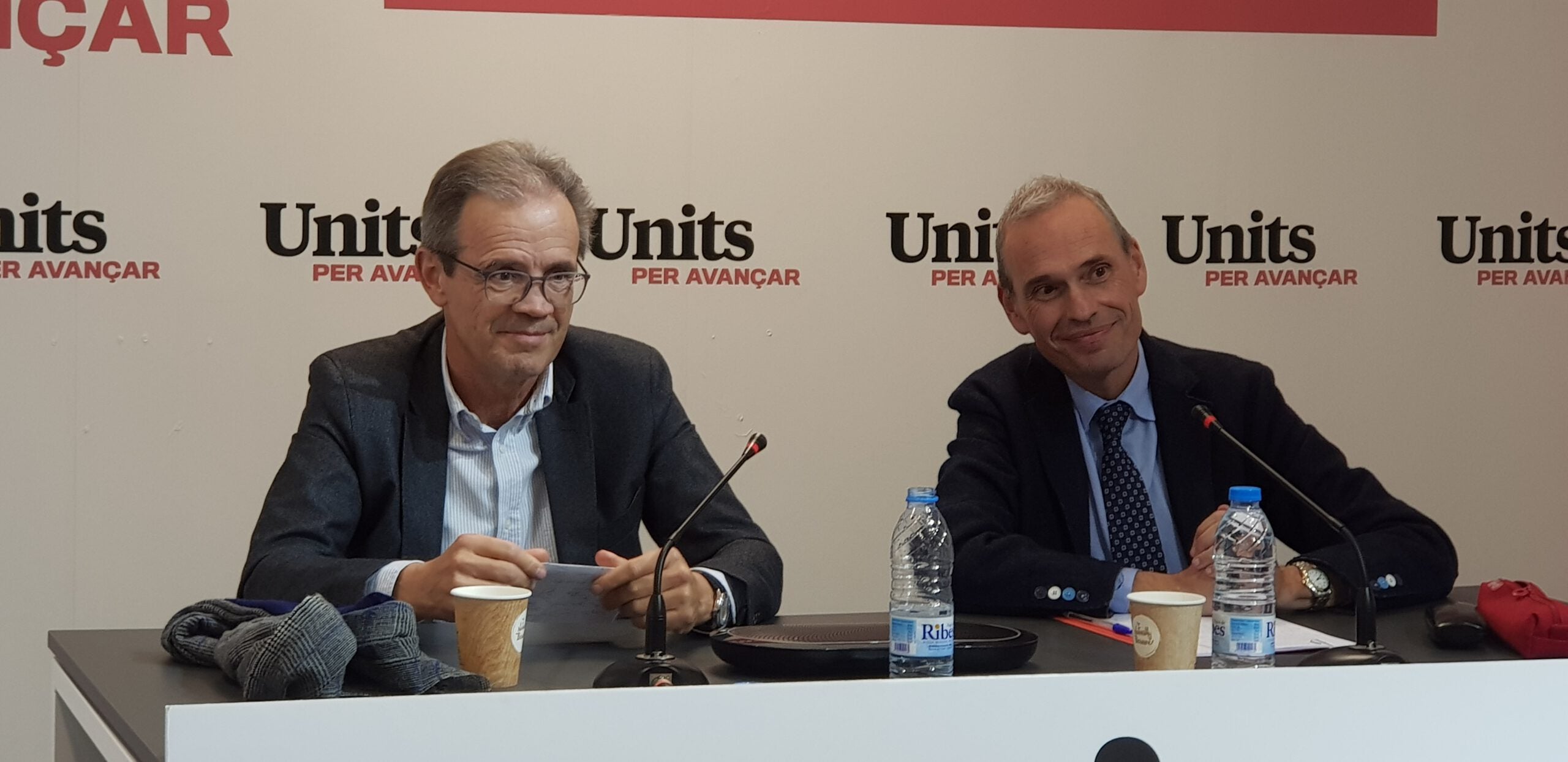 Xavier Güell, a la dreta, en una imatge d'arxiu / Units per Avançar