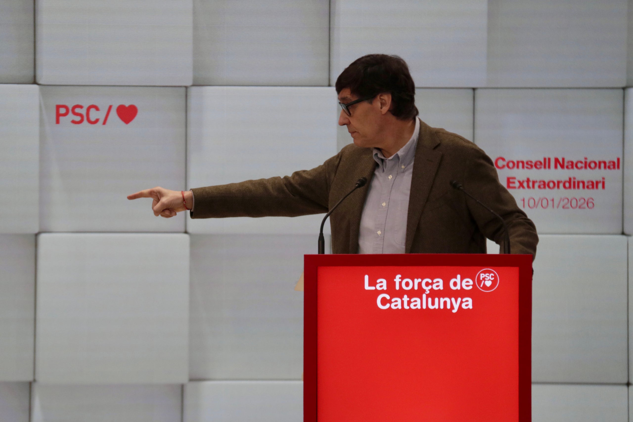 El president de la Generalitat i primer secretari del PSC, Salvador Illa, durant el Congrés Nacional del partit. | Jordi Pujolar (ACN)