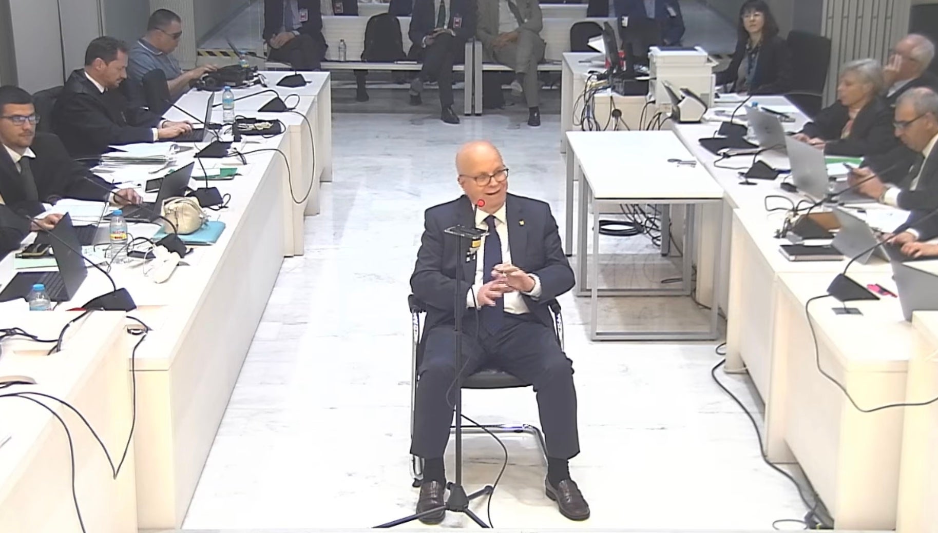 Benavides, en un moment de la seva declaració/QS