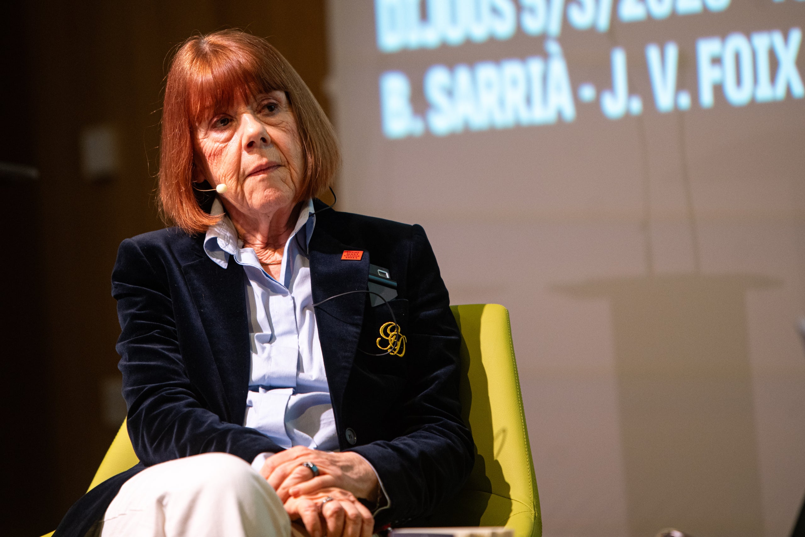 Gisèle Pelicot durant la presentació de les memòries 'Un himne a la vida', amb la periodista Neus Tomàs, a 5 de març de 2026, a Barcelona, Catalunya. Lorena Sopêna / Europa Press