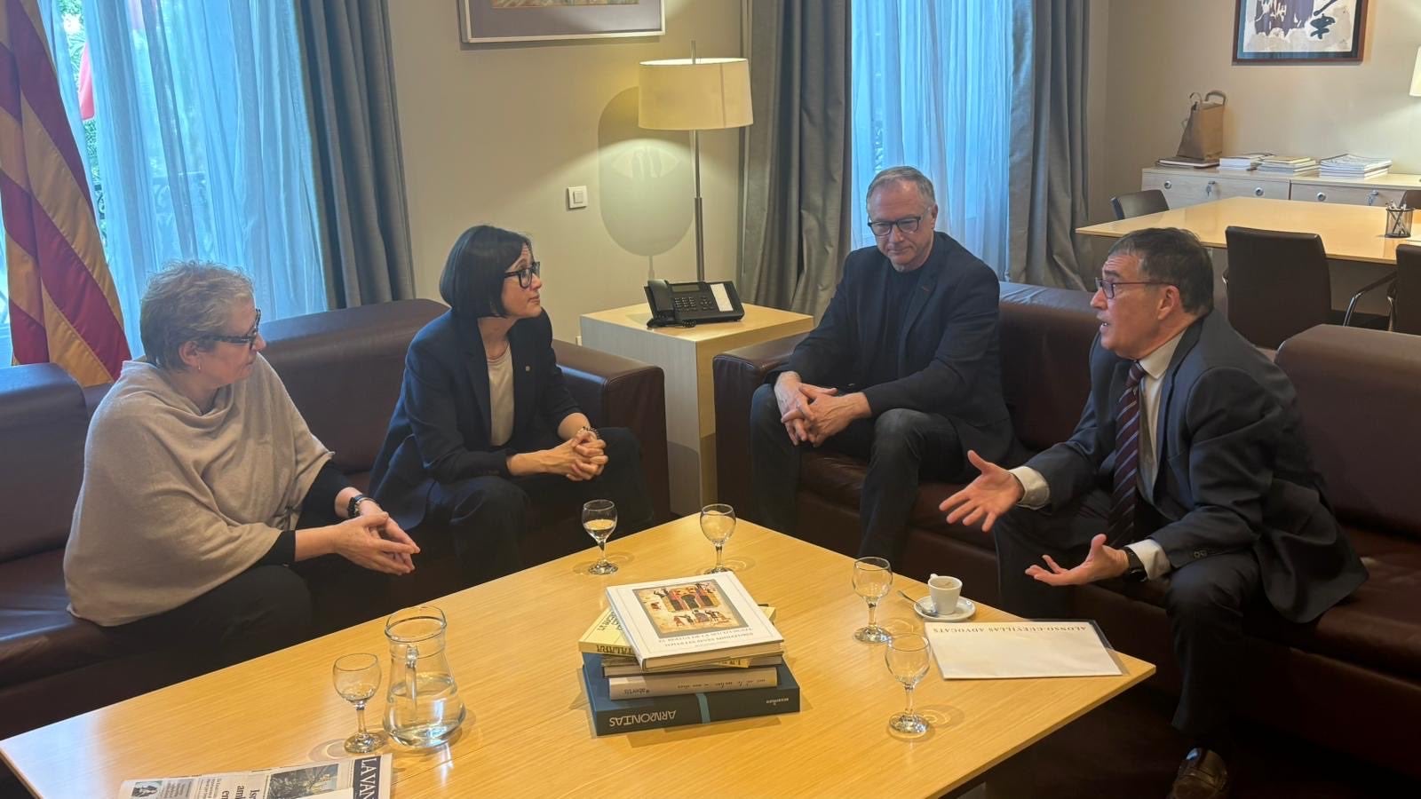 Cuevillas, Forcades i Parlon, en la trobada al seu despatx/JACS