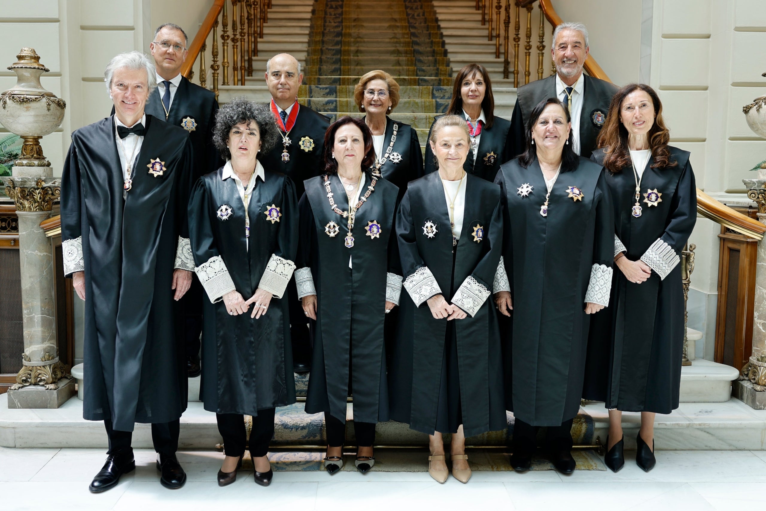 Una imatge del ferro de la Fiscalia General amb els tres nous fiscals de sala en cap del Suprem/Fiscalia