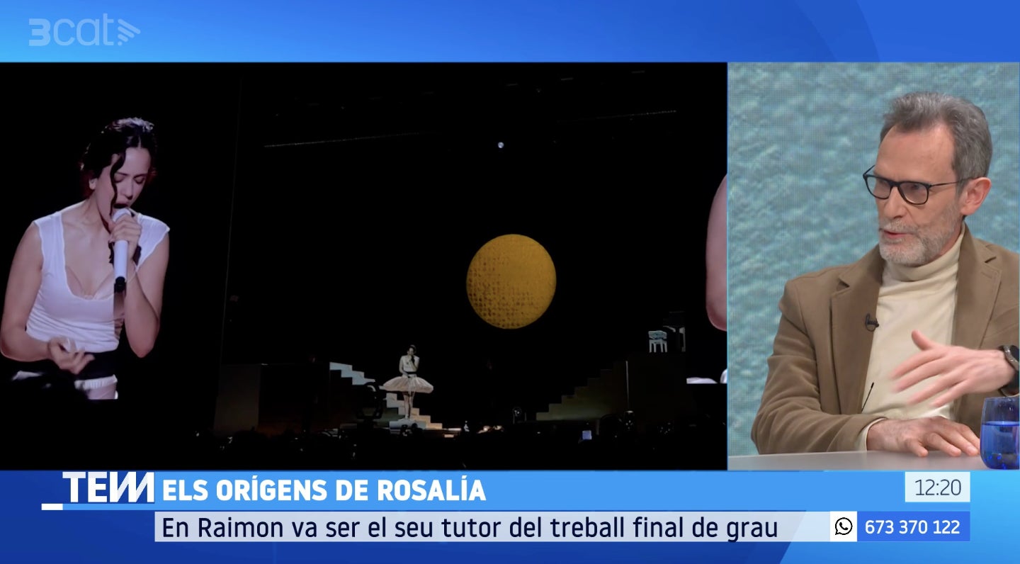 Parla el tutor del treball final de grau que va tenir la Rosalía - TV3