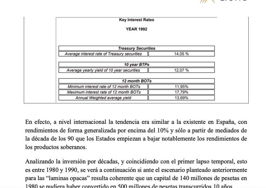 Part de la pericial on s'indiquen els creixements dels fonts d'ata rendabilitat que justifiquen el creixement de la Deixa/QS