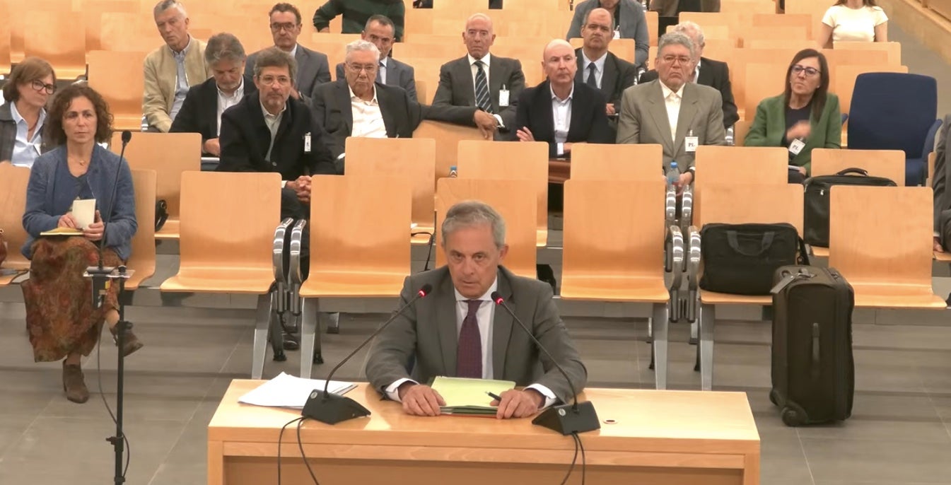 Jordi Pujol Ferrusola, en el momento de declarar