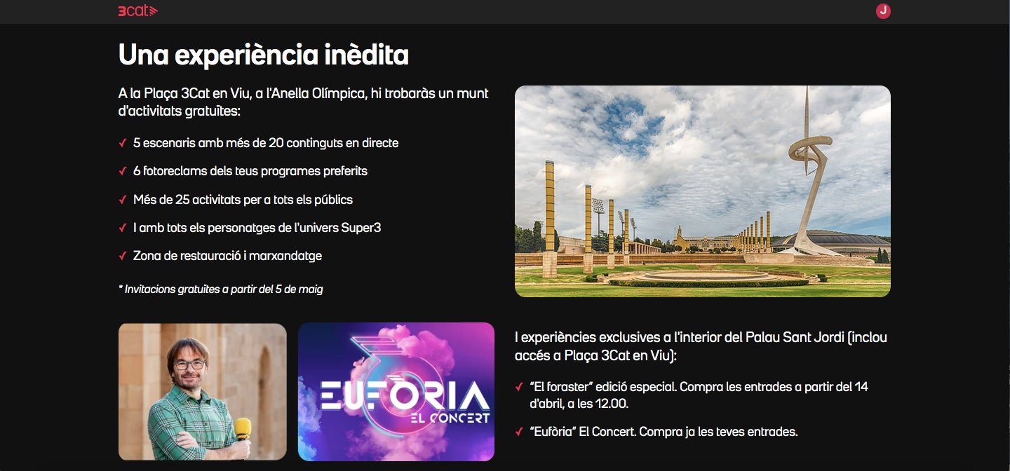 Tot el que trobaràs en el primer 3Cat en viu