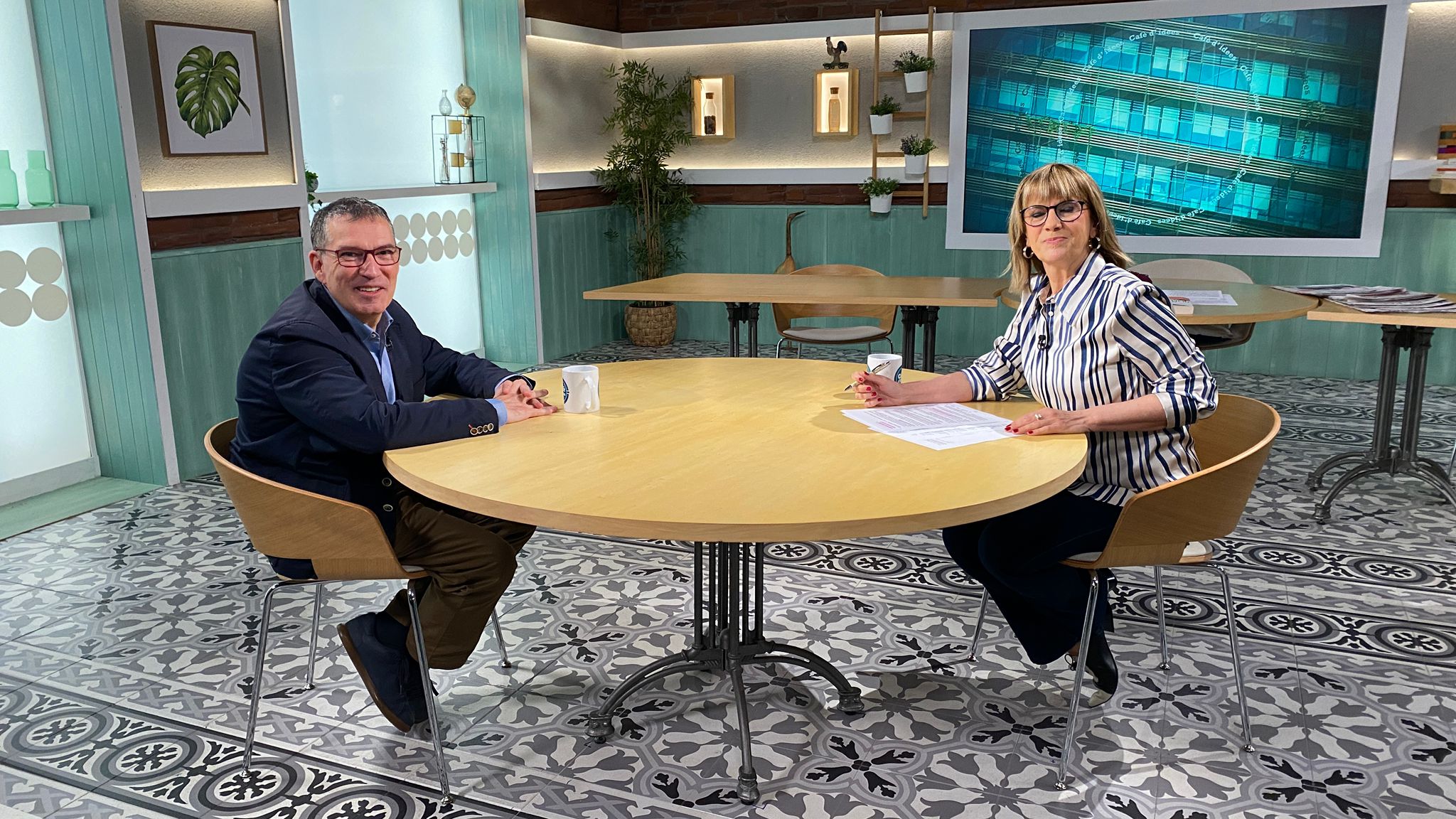 Jaume Alonso-Cuevillas con Gemma Nierga esta mañana/QDN