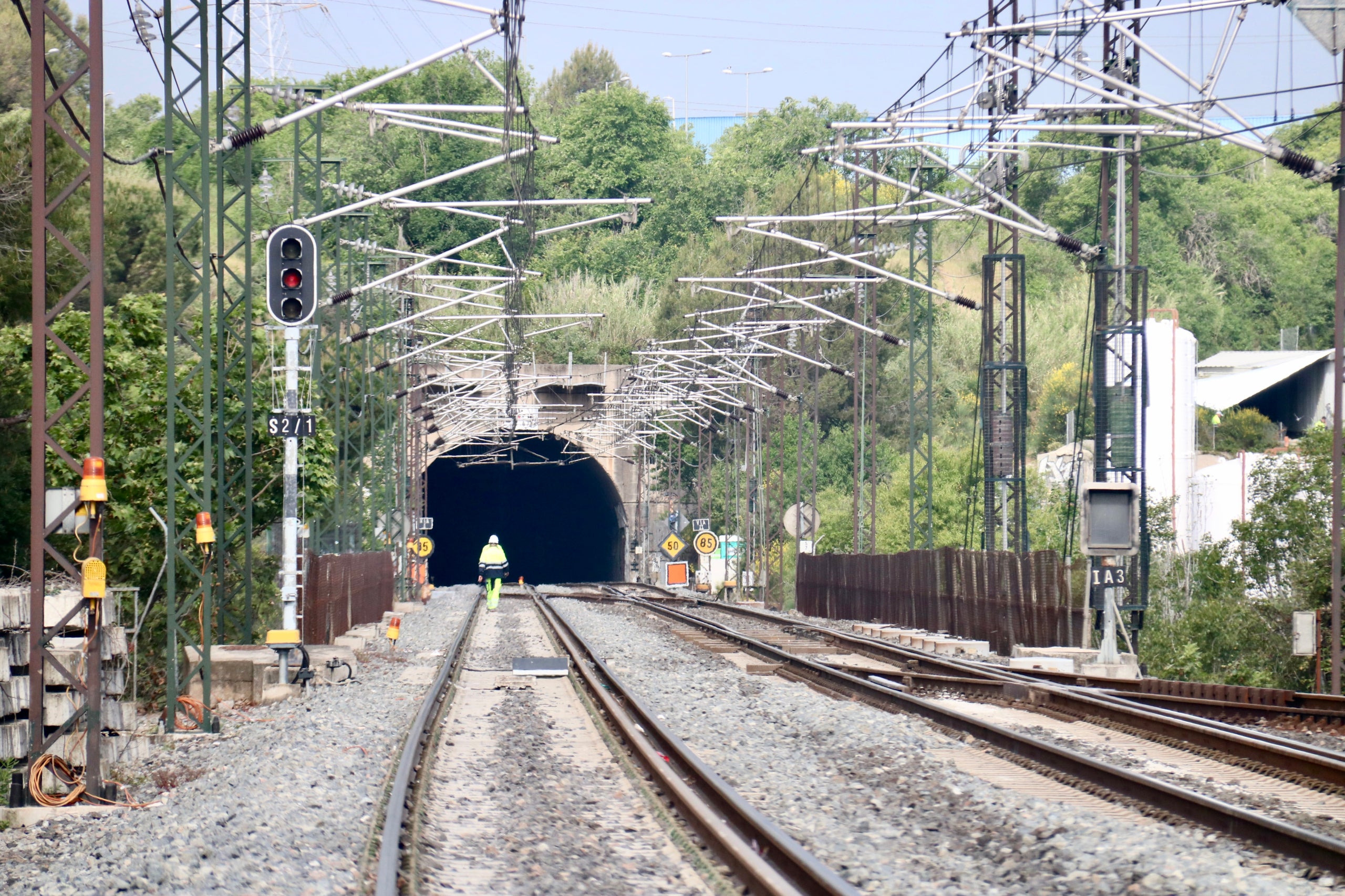 El túnel ferroviari de Rubí. | Albert Segura (ACN)