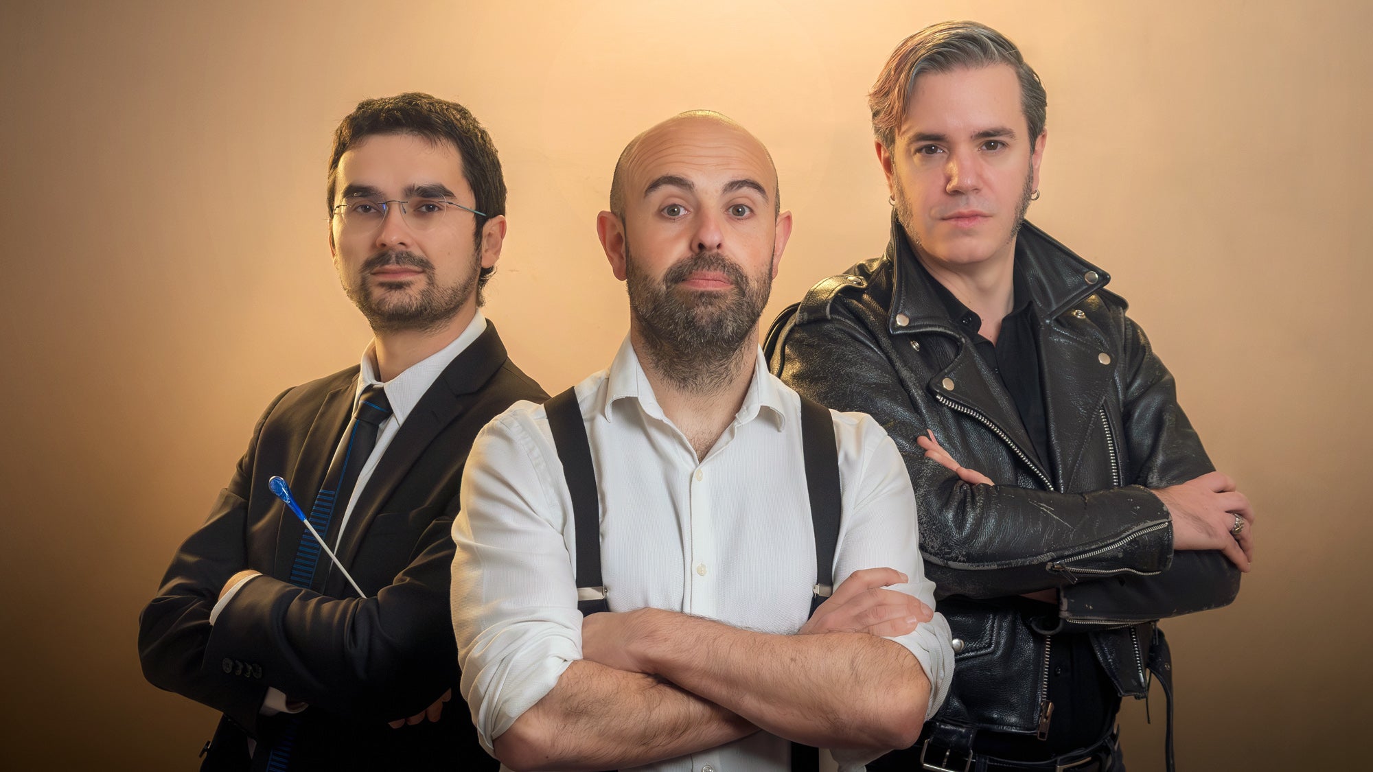 Marcel Ortega, Peyu i Arnau Tordera, estrelles del Concert de Cap d'Any  de la pròxima temporada de la Banda Municipal de Barcelona, a l'Auditori / Foto: L'Auditori 