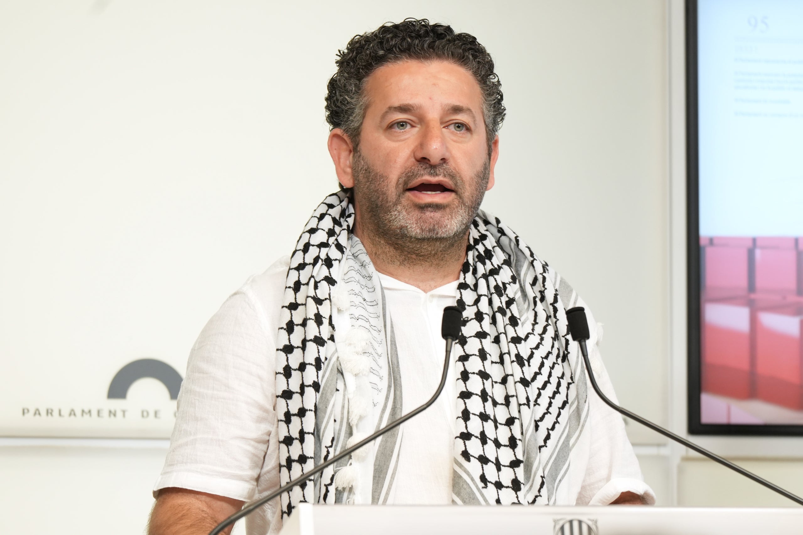 El portaveu i coordinador de la Global Summud Flotilla, Saif Abukeshek / ACN-Maria Rodríguez