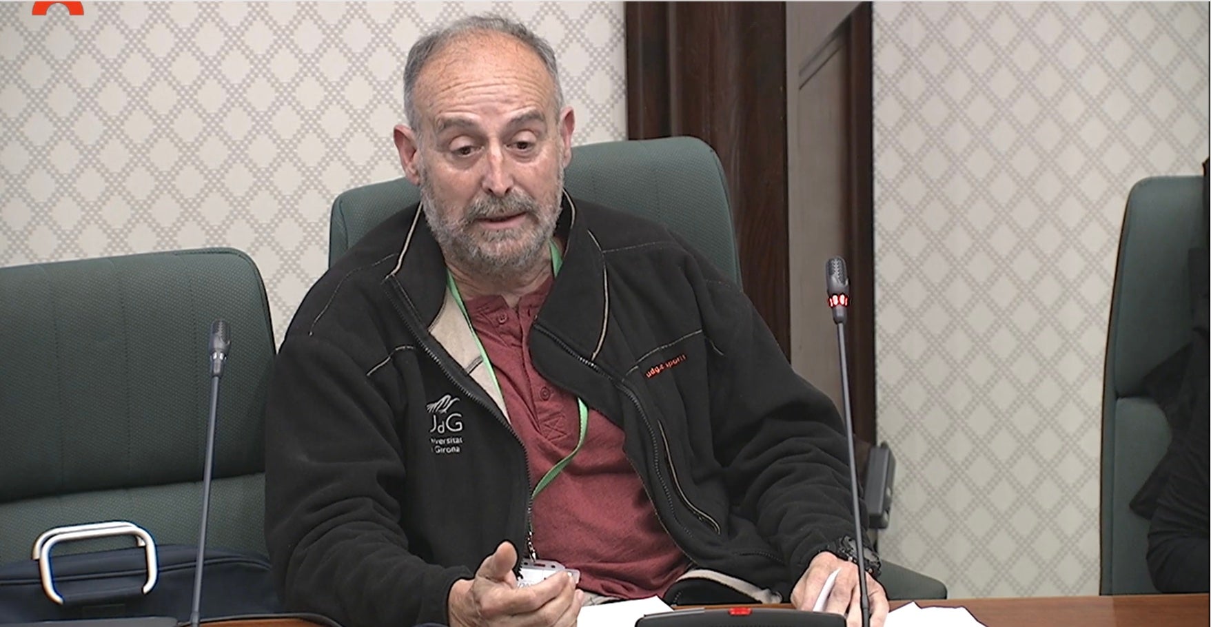César Huerta, en la seva compareixença a la comissió de la DGAIA