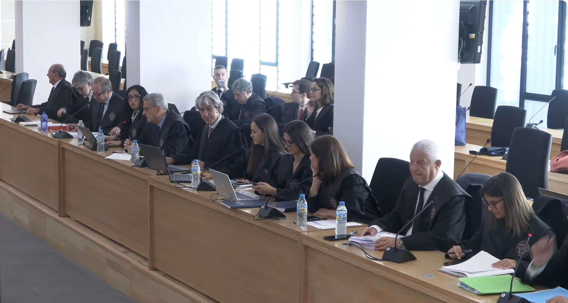 Una imatge de les defenses en la darrera jornada del judici contra els Pujol
