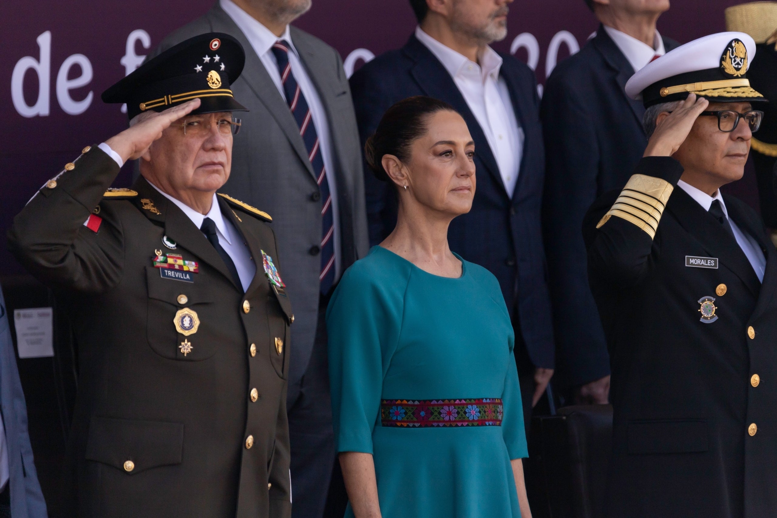 Ceremonia por el 112º Aniversario de la Marcha de la Lealtad, en conmemoración de la escolta que el Cuerpo de Cadetes del Colegio Militar Heroico proporcionó al presidente Francisco I. Madero en 1913, durante el inicio del golpe de estado conocido como Los Diez Días Trágicos. Europa Press / Contacto / Cristian Leyva 
