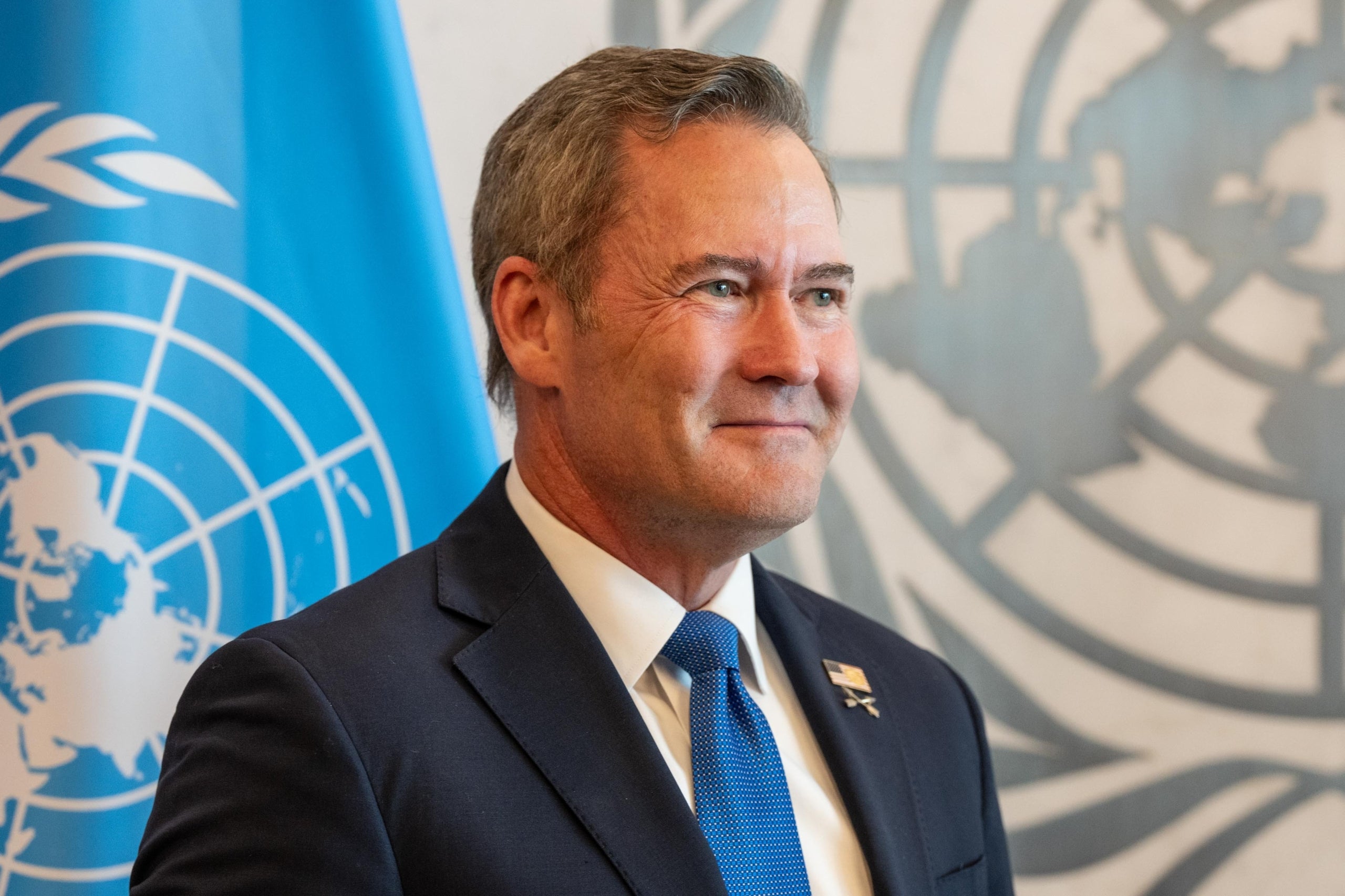  Michael Waltz presenta sus credenciales al Secretario General de la ONU Antonio Guterres para convertirse en el Representante Permanente de los Estados Unidos en las Naciones Unidas. Lev Radin / ZUMA Press Wire / dpa 