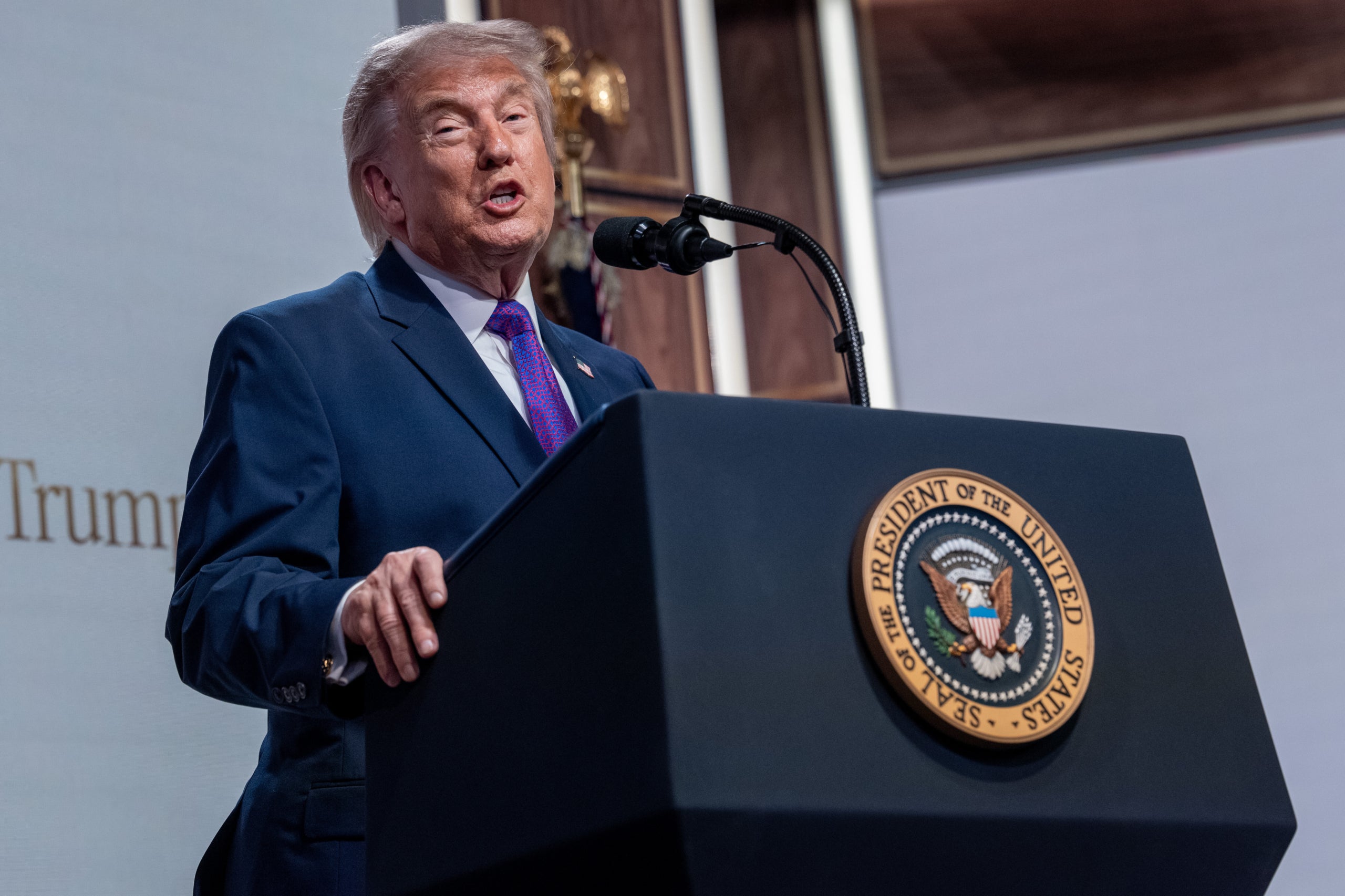  El president dels Estats Units, Donald Trump, parla durant un esdeveniment per anunciar una gran expansió de TrumpRx.gov, un lloc web de medicaments receptats per al govern dissenyat per ajudar els consumidors a trobar medicaments de baix cost. Andrew Leyden / ZUMA Press Wire / dp / DPA