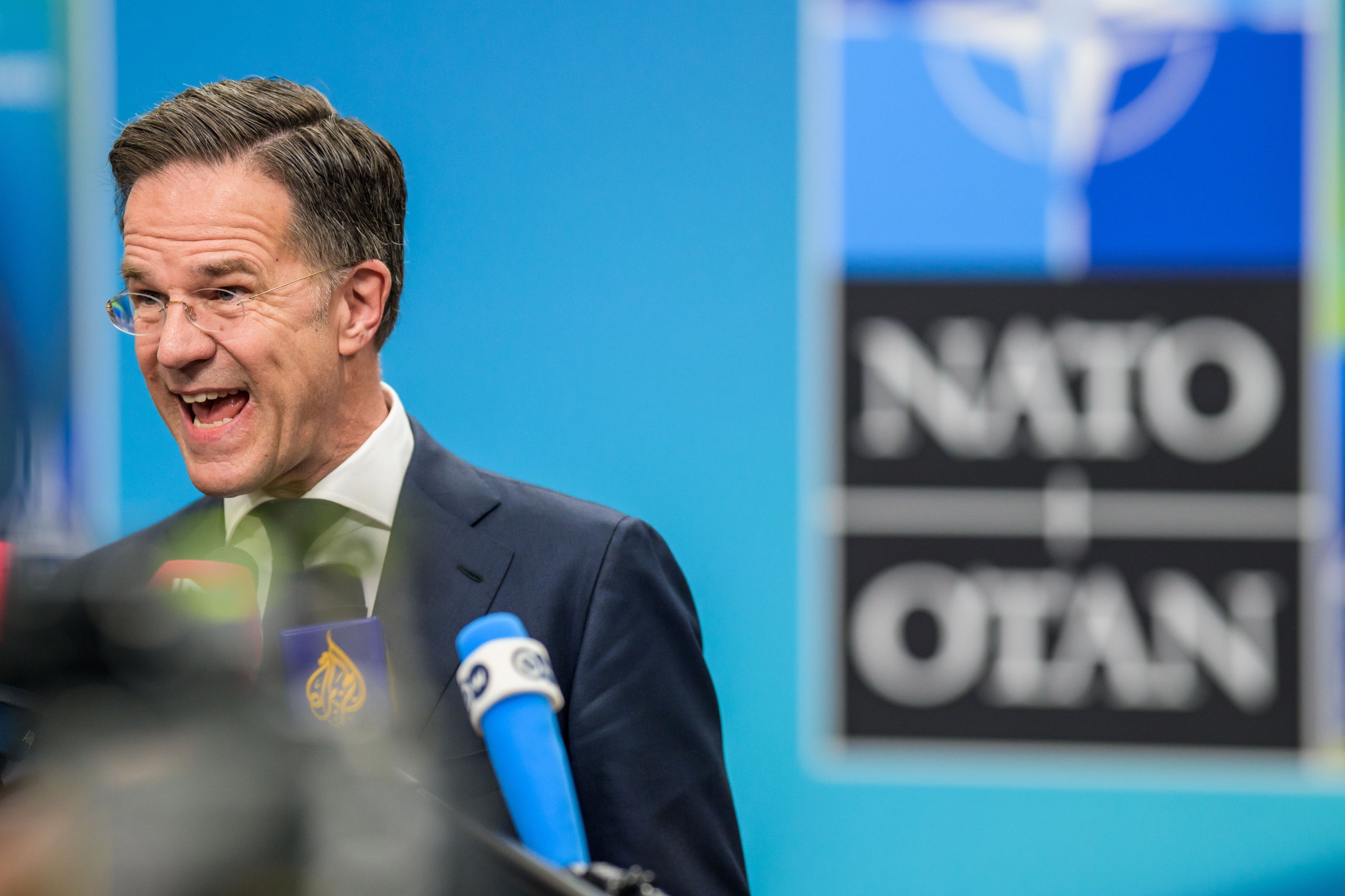 
El secretari general de l'OTAN, Mark Rutte, durant una reunió dels ministres d'Afers Exteriors de l'OTAN.  Ludvig Thunman / Zuma Press / Europa Pres