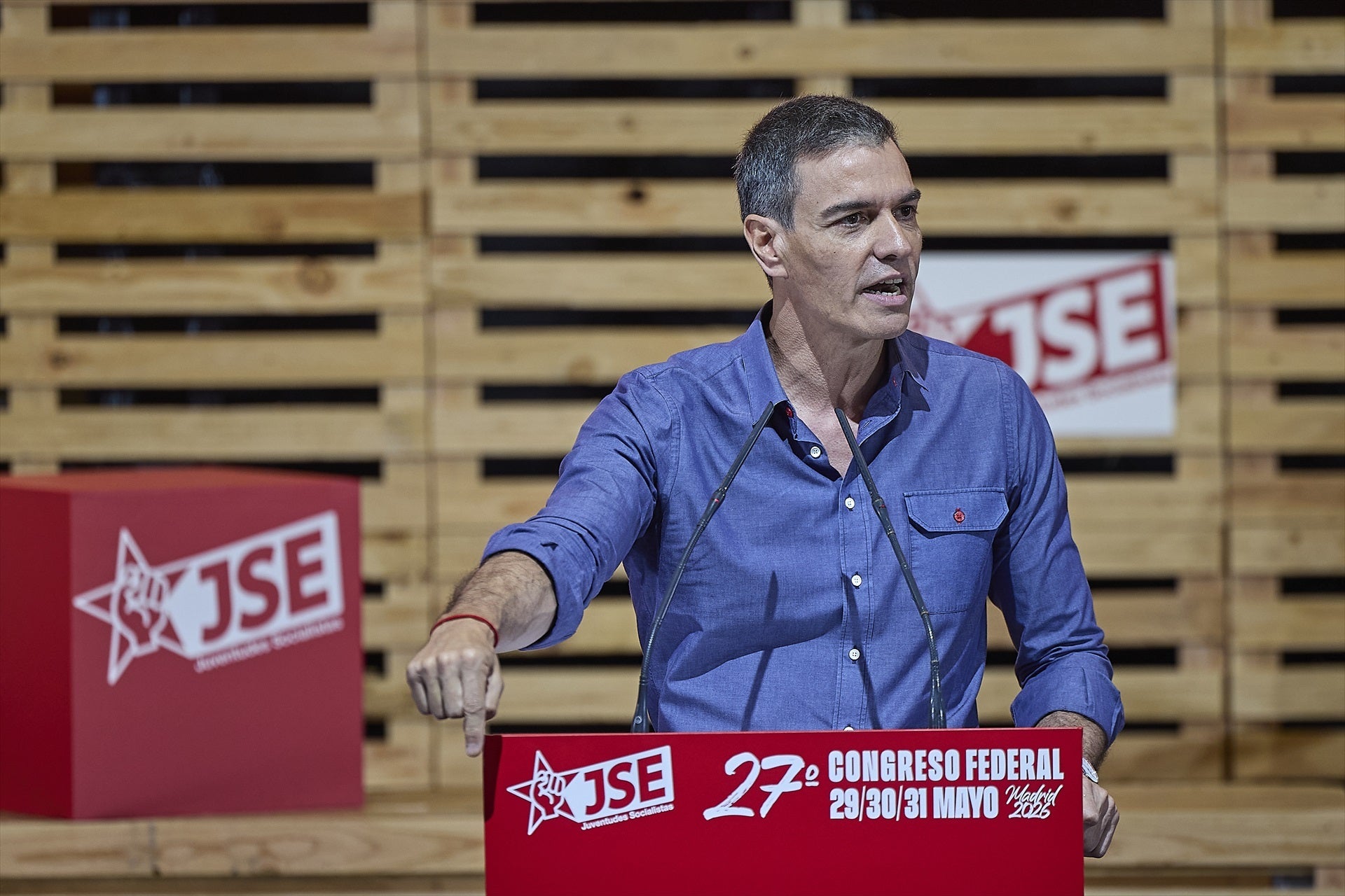 Pedro Sánchez en un acto con las juventudes del PSOE | Jesús Hellín / Europa Press