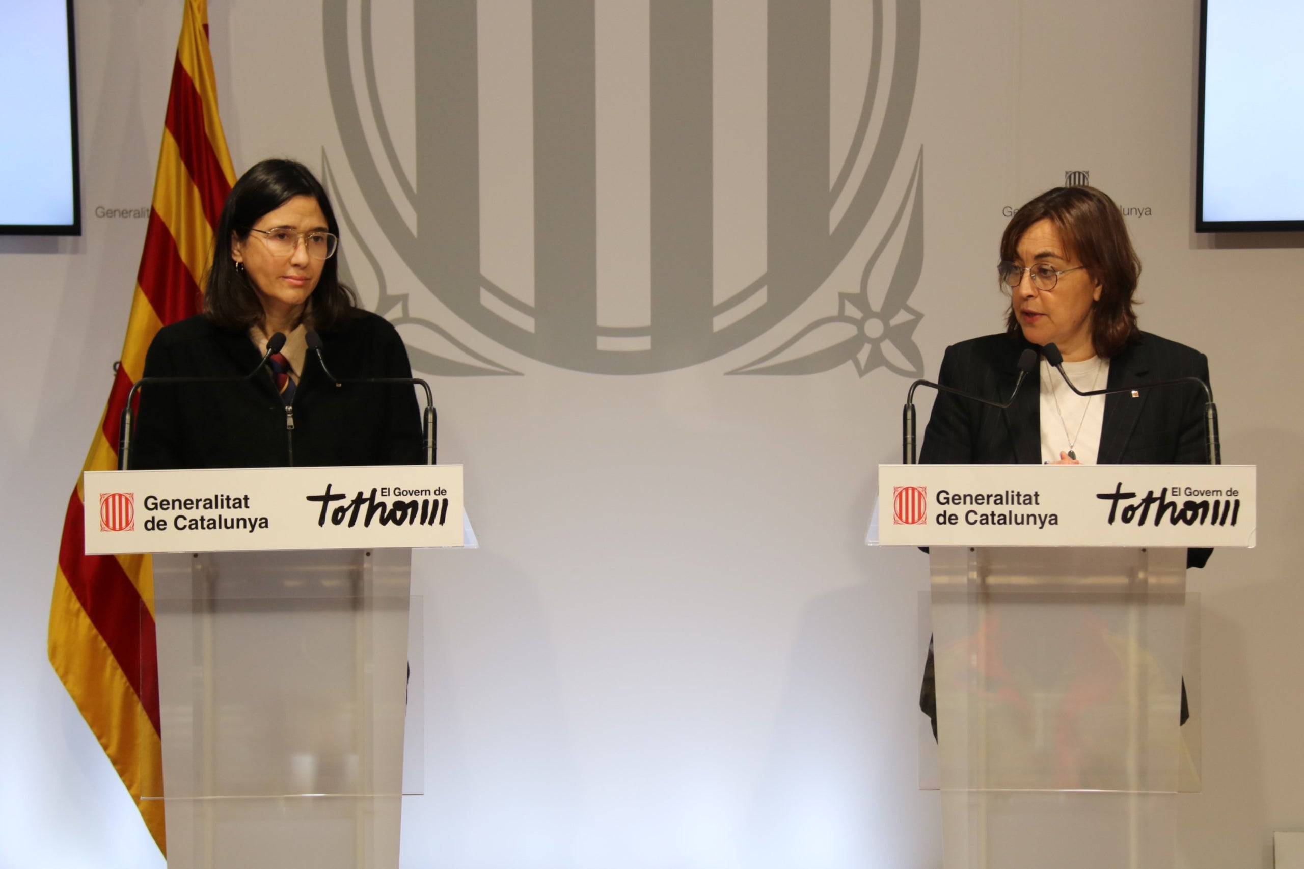 Las consejeras Núria Parlon y Sílvia Paneque, en una foto de archivo / ACN