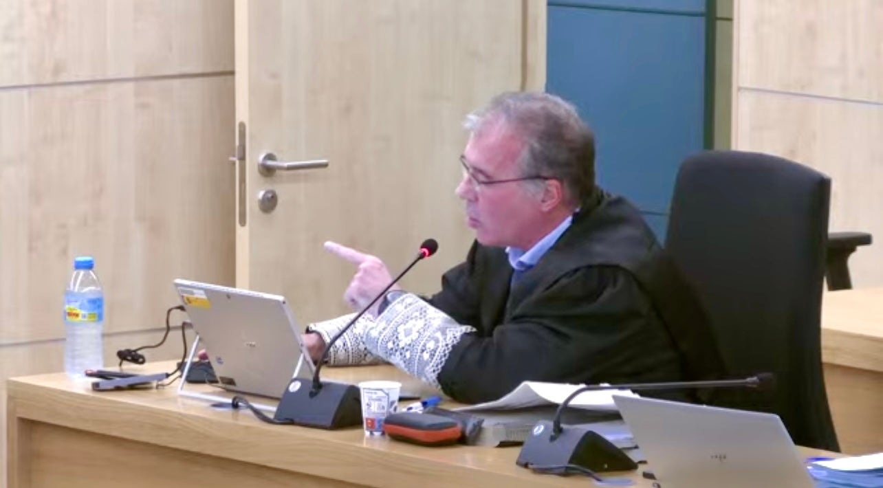 El fiscal Fernando Bermejo, en un moment de pronunciar el seu informe del cas Pujol