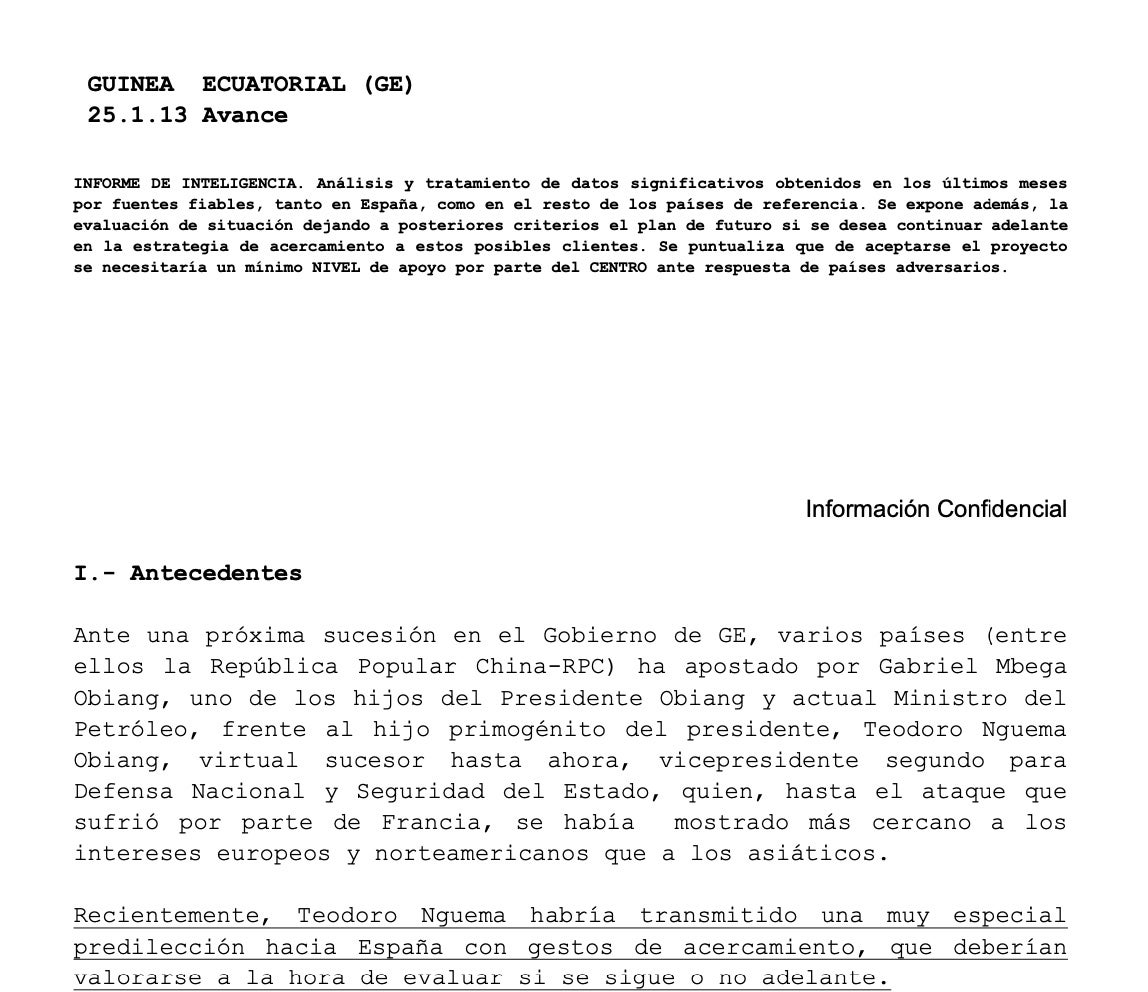 Part del'informe del Projecte King que va servir d'excusa per començar l'operatiu contra Villarejo